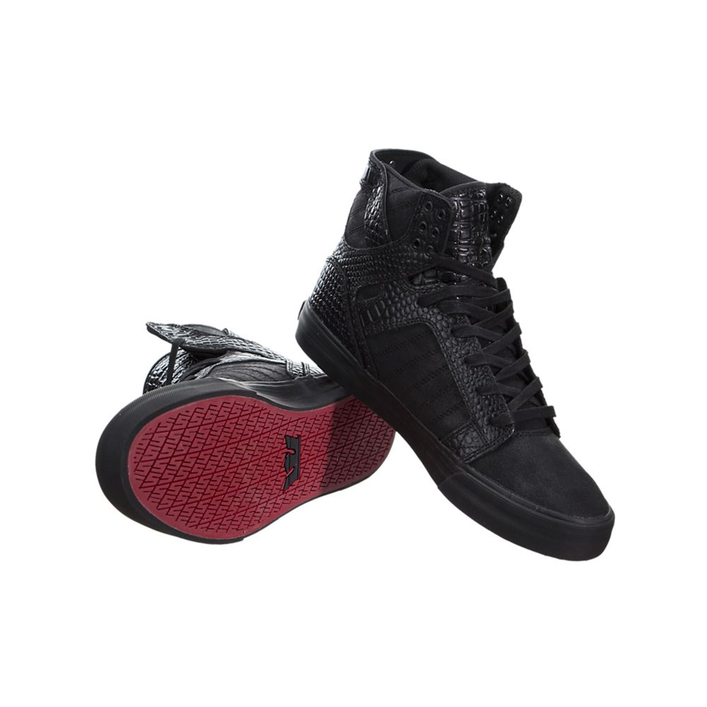 Baskets Montantes Supra SkyTop HF Noir Black/Black Homme | HSZ-80910276